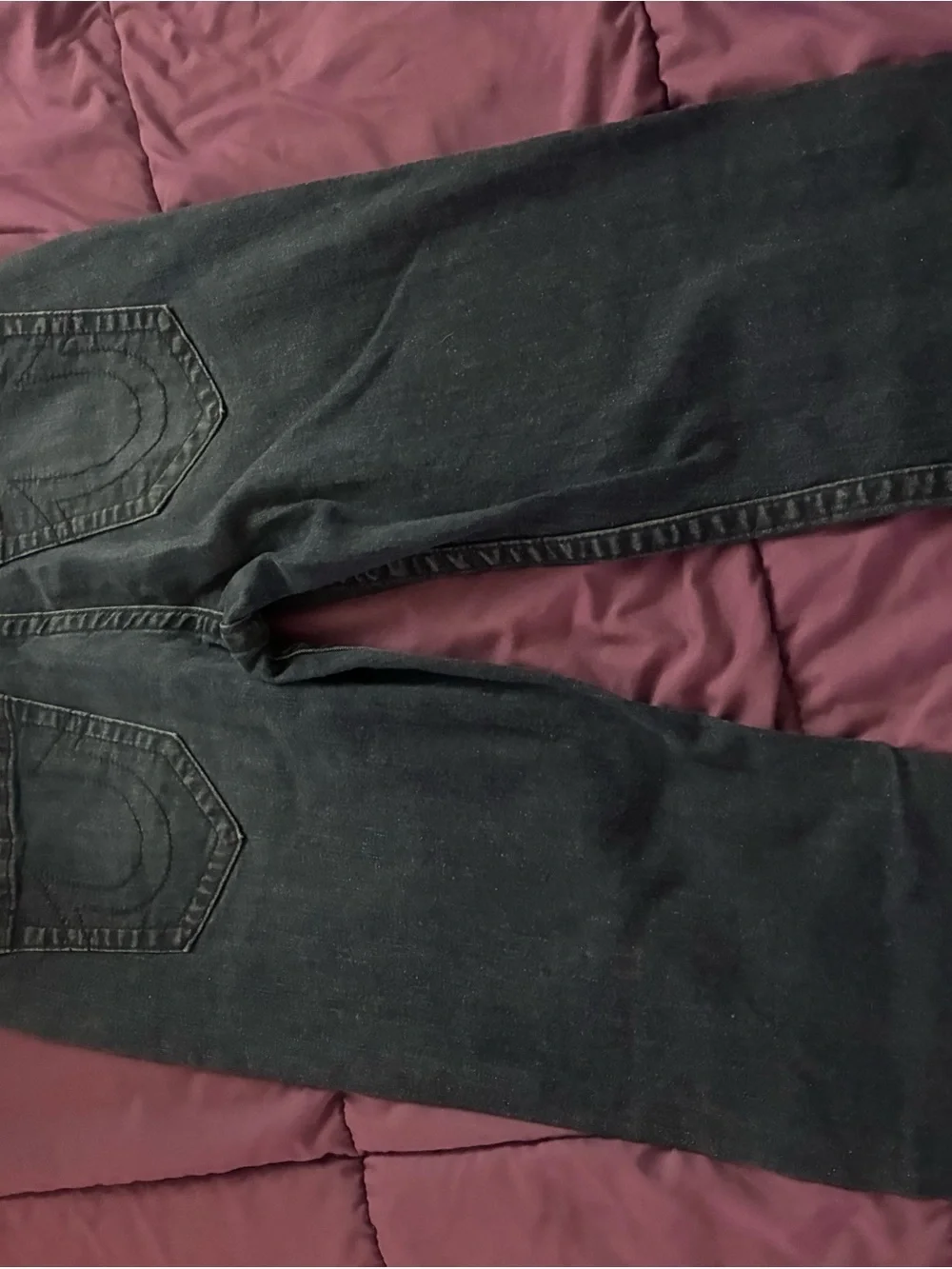 True Religion Men's Dark Indigo Slim Straight Jeans